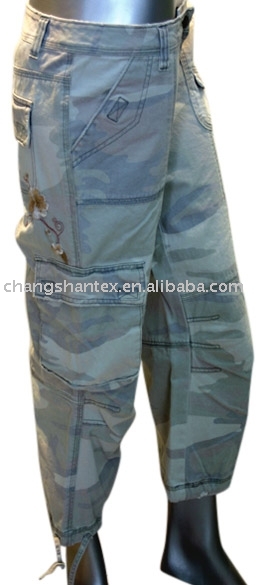 Ladies' Embroidery Casual Pants